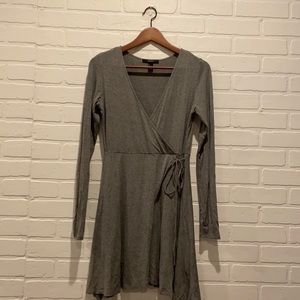 gray forever 21 wrap dress